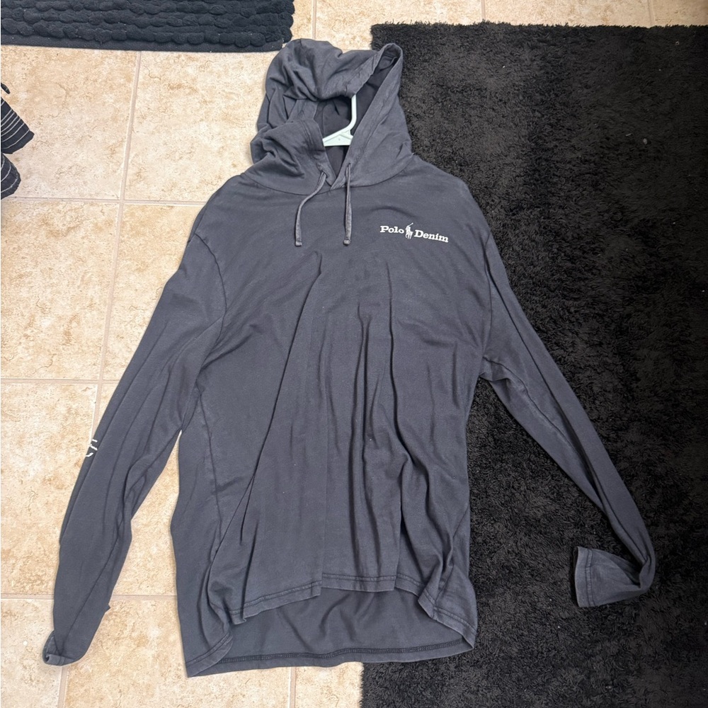 Ralph Lauren Charcoal Hoodie Shirt for Men